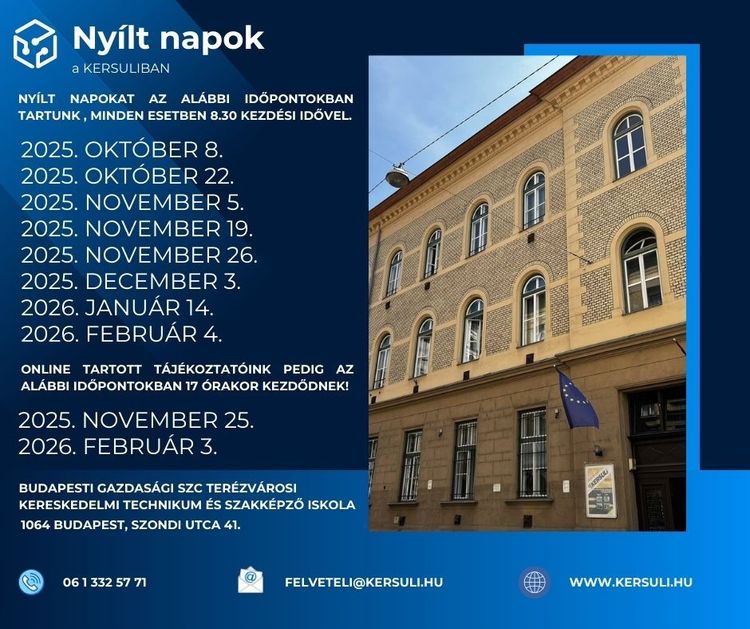 Nyílt napok a KERSULI-ban!