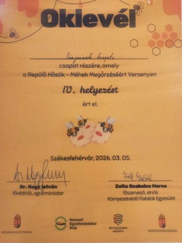 Előkelő helyezés a Méhek Megőrzéséért Versenyen!